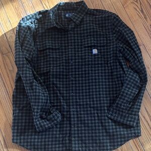 Carhartt Men's Dark Green Checkered Shirt